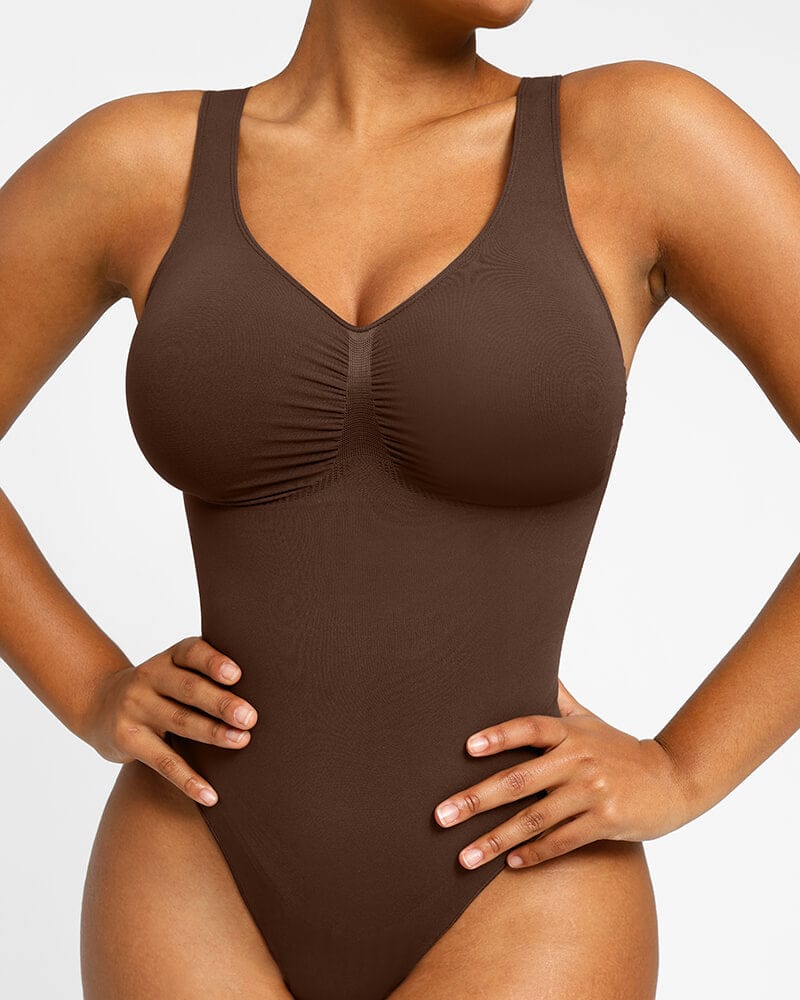 2.0 V-Neck Thong Bodysuit