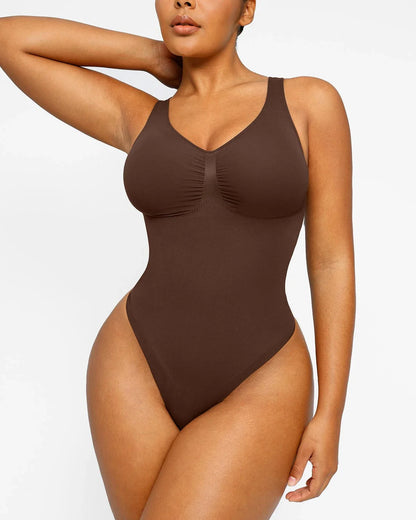 2.0 V-Neck Thong Bodysuit