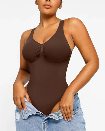 2.0 V-Neck Thong Bodysuit