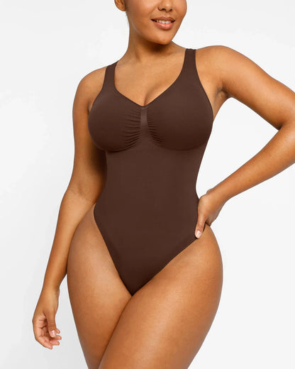 2.0 V-Neck Thong Bodysuit