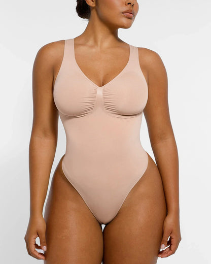 2.0 V-Neck Thong Bodysuit