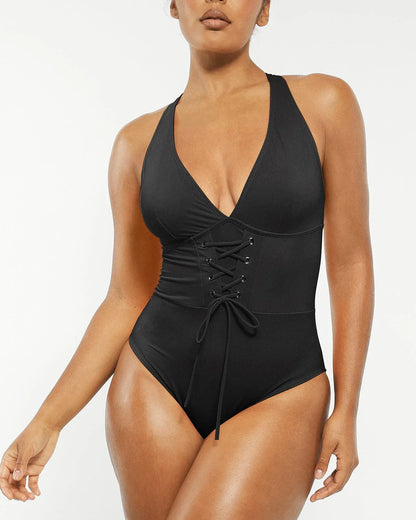 Smart Sculpt Plunge Corset Shaping Swimsuit