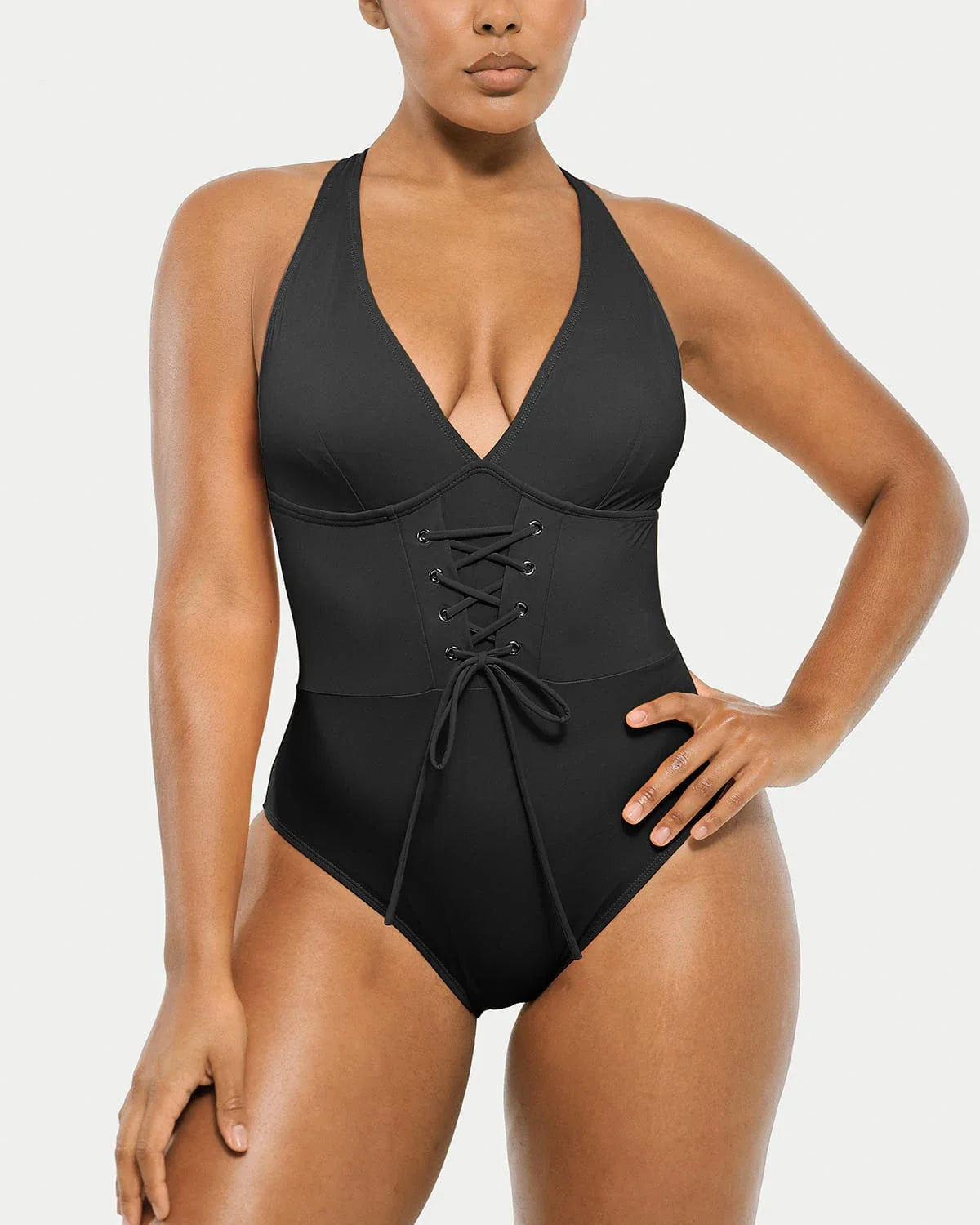 Smart Sculpt Plunge Corset Shaping Swimsuit