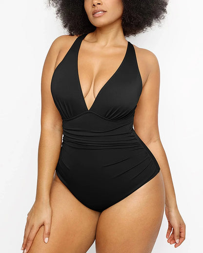 Smart Sculpt Plunge Cutout Swimsuit